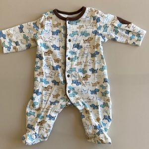 Dogs Little Me Footed Pajamas